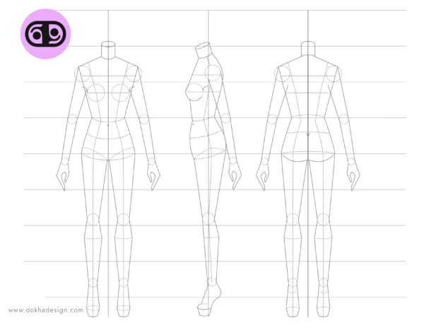 Female Body Template - Dokha Design Shop